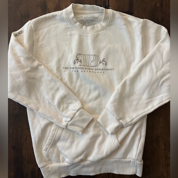 The tortured poets Taylor Swift White Crewneck Sweatshirt by - Picture 1 of 2